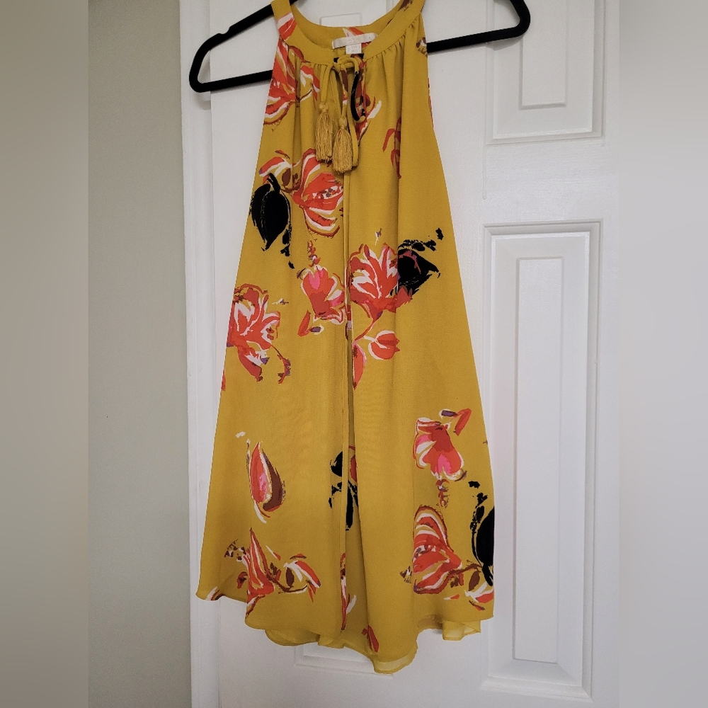 Floral Yellow Halter Top